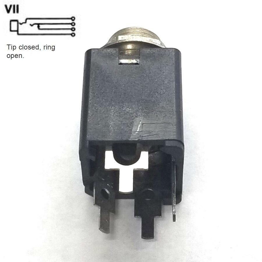 Switchcraft 113BPC, 1/4" Stereo Jack ~ 3 Conductor PC Mount, Single Closed Circu