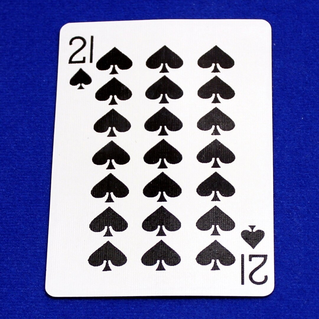 21 of Spades, Bicycle Printed Gaff Card, Red