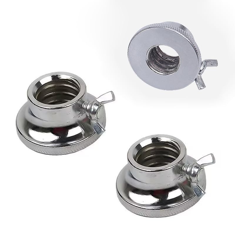 SquEqu 2 Pack Dumbbell Collars Spin Locking Nut with Safety Standard, Silver