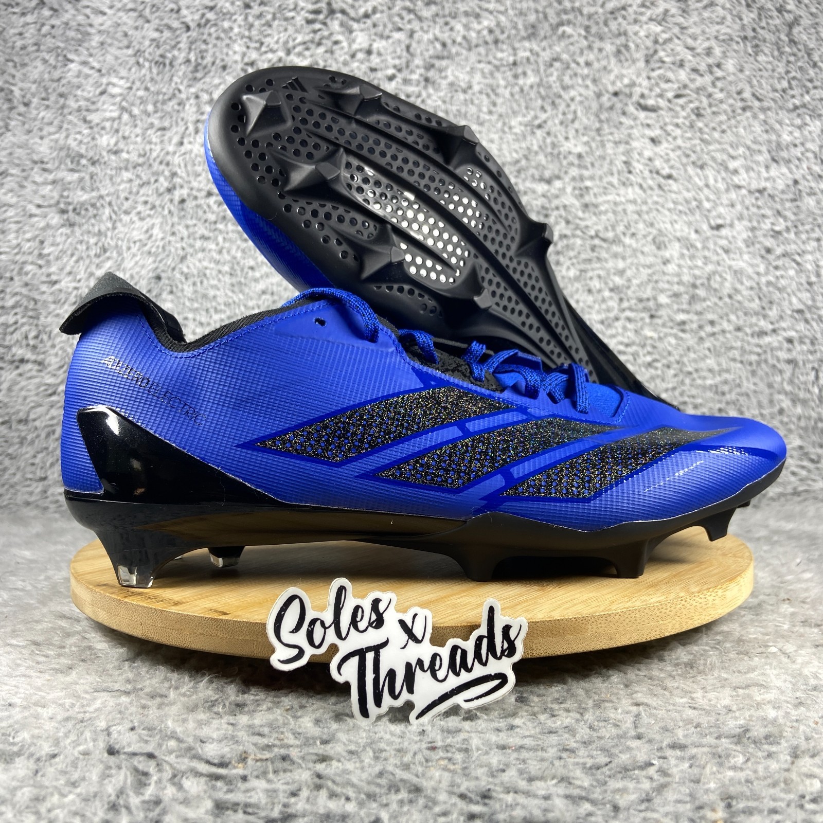 Adidas Adizero Electric II Football Size 12.5 Men Royal Blue Black JH8745
