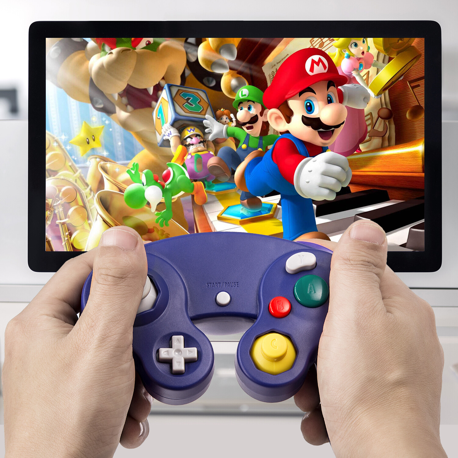 For Gamecube Classic GC NGC,Wireless Game Controller W/ Adapter /Wired Gamepad