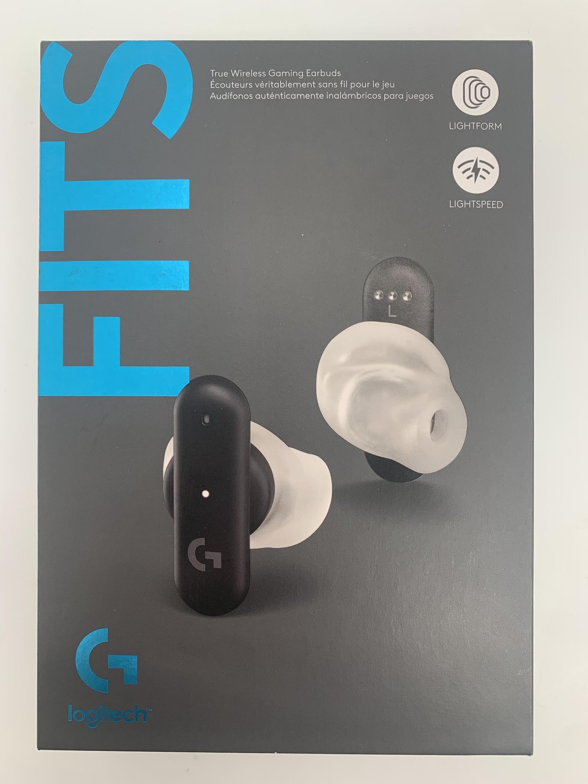 Logitech G FITS True Wireless Gaming Earbuds, Custom Molded Fit - Black