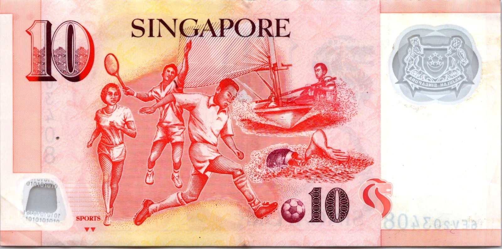 Singapore 10 Dollars 2010s - 2020s Pick # 48 UNC