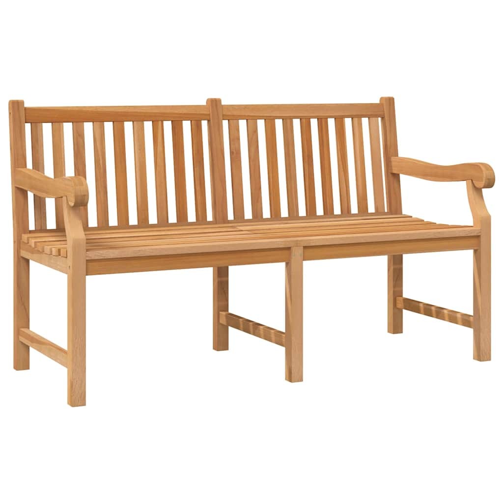 Garden Bench Brown Solid Teak Wood Outdoor Seating Terrace Furniture vidaXL