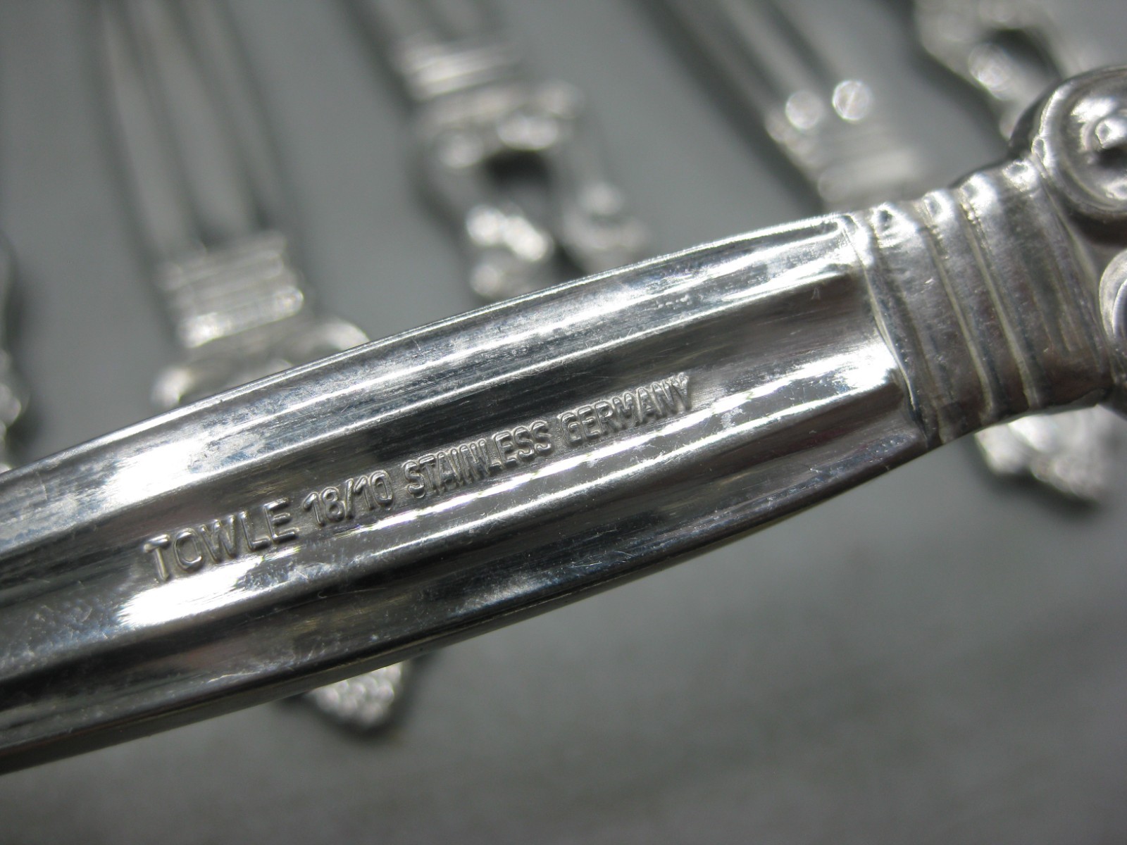 6 Towle Stainless KING GUSTAV Dinner Forks Germany Silverware Flatware