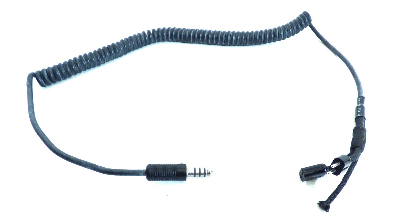VTG Aviation 3 Plug + Spare Wire Coiled Cable Headset U172-U, U173-U & U174-U