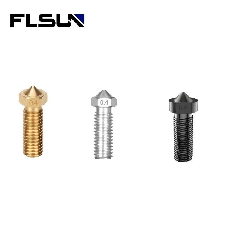 10PCS FLSUN 3D Printer SR Brass/Stainless steel /High quality steel Nozzle 0.4mm