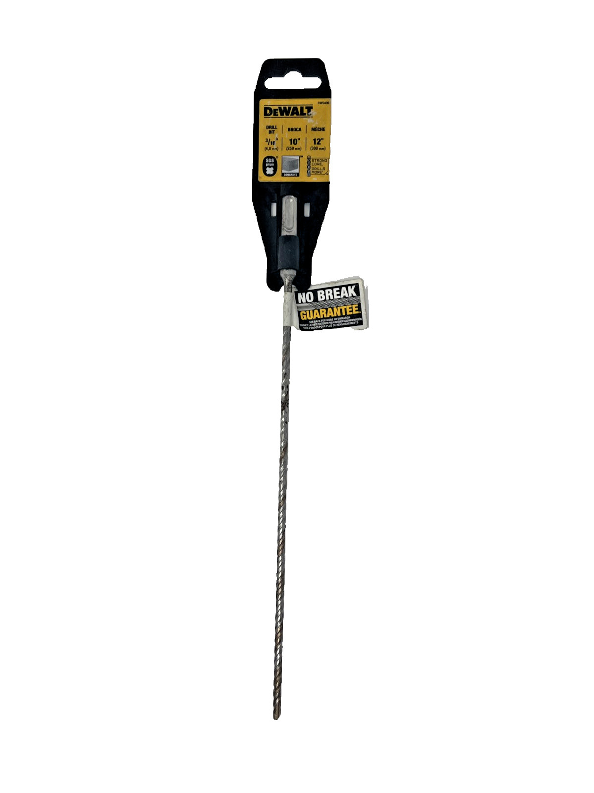 DeWalt DW5506 DeWalt 3/16" x 10" x 12" Solid Rock Carbide™ SDS+ Long Drill Bit