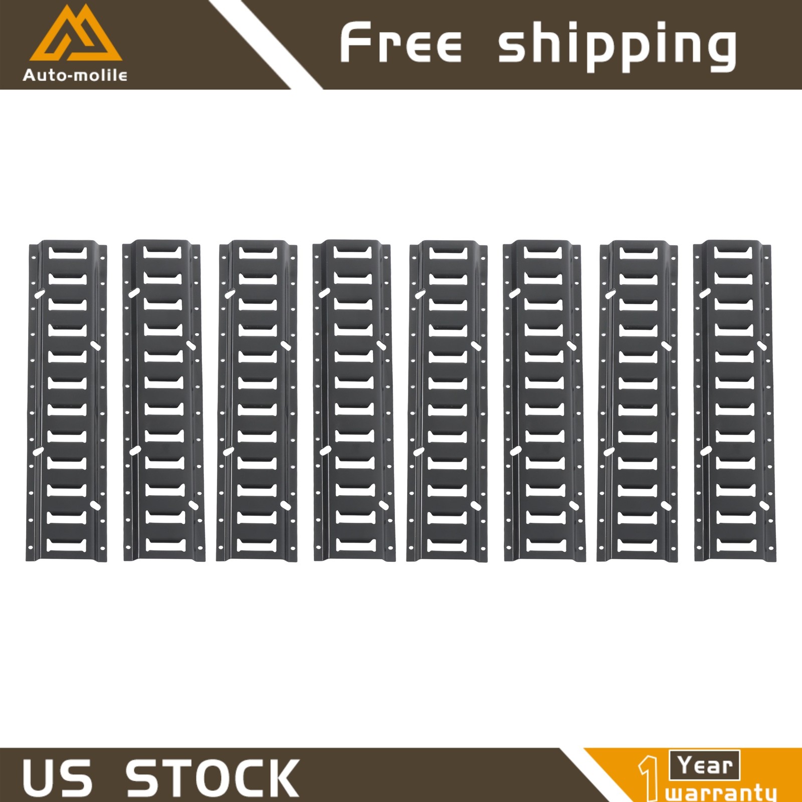 For Vans Trucks ATV 8 Pack 2' E Track Tie Down Rail System Heavy Loads Durable