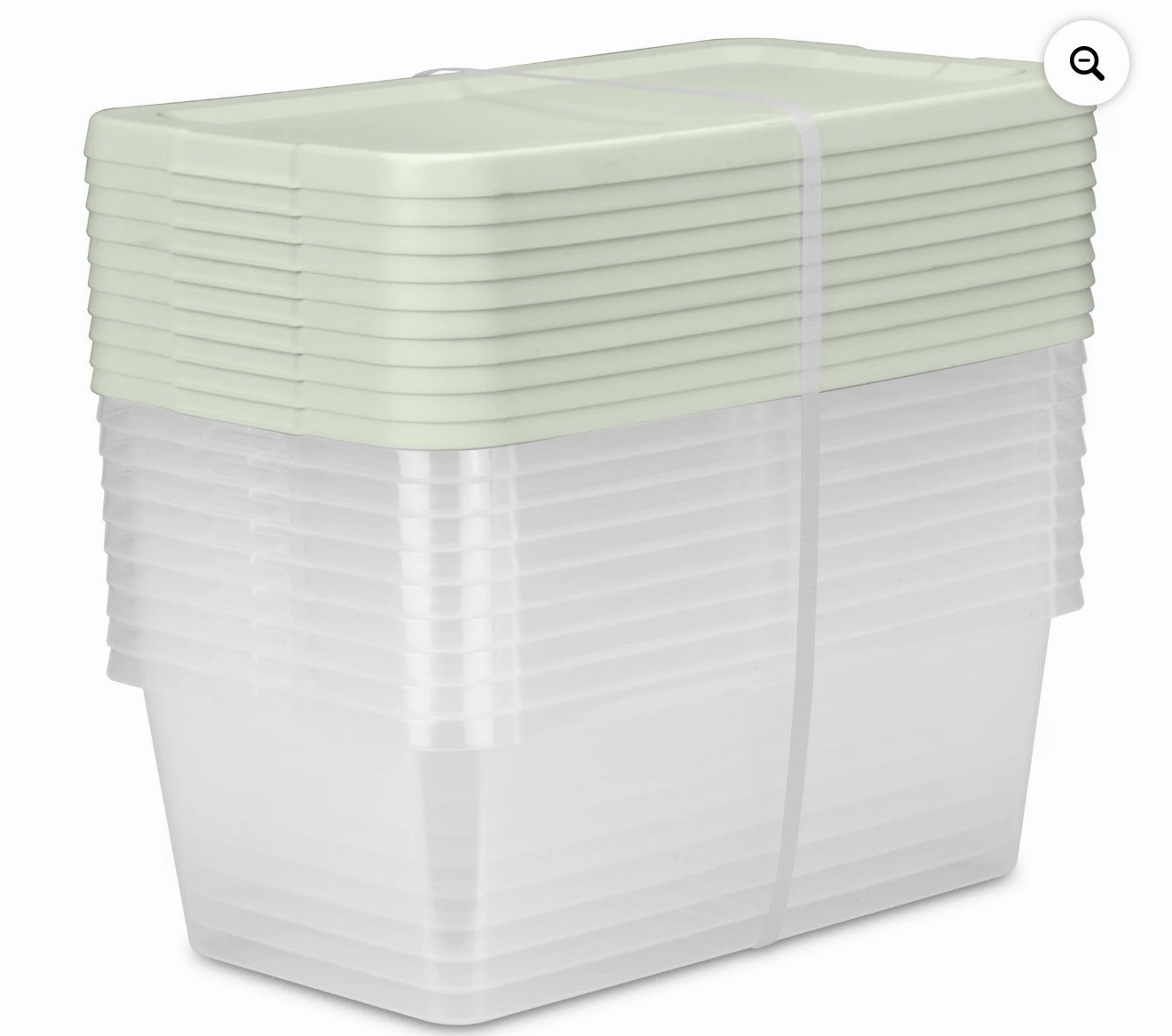 Sterilite Set of (10) 6 Quart Storage Boxes, Clear Plastic - New