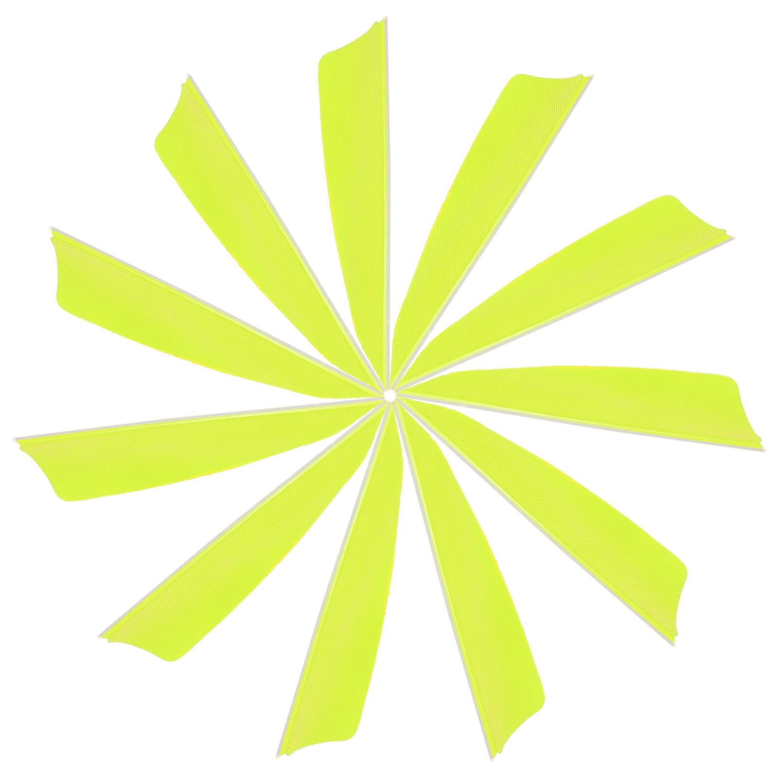 25Pcs Arrow Vanes Turkey Archery Feathers 3 Inch Left Wing, Fluorescent Yellow