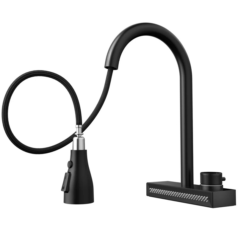 Rainsworth Black 3-Function Pull-Down Rain Kitchen Faucet DM11.07026