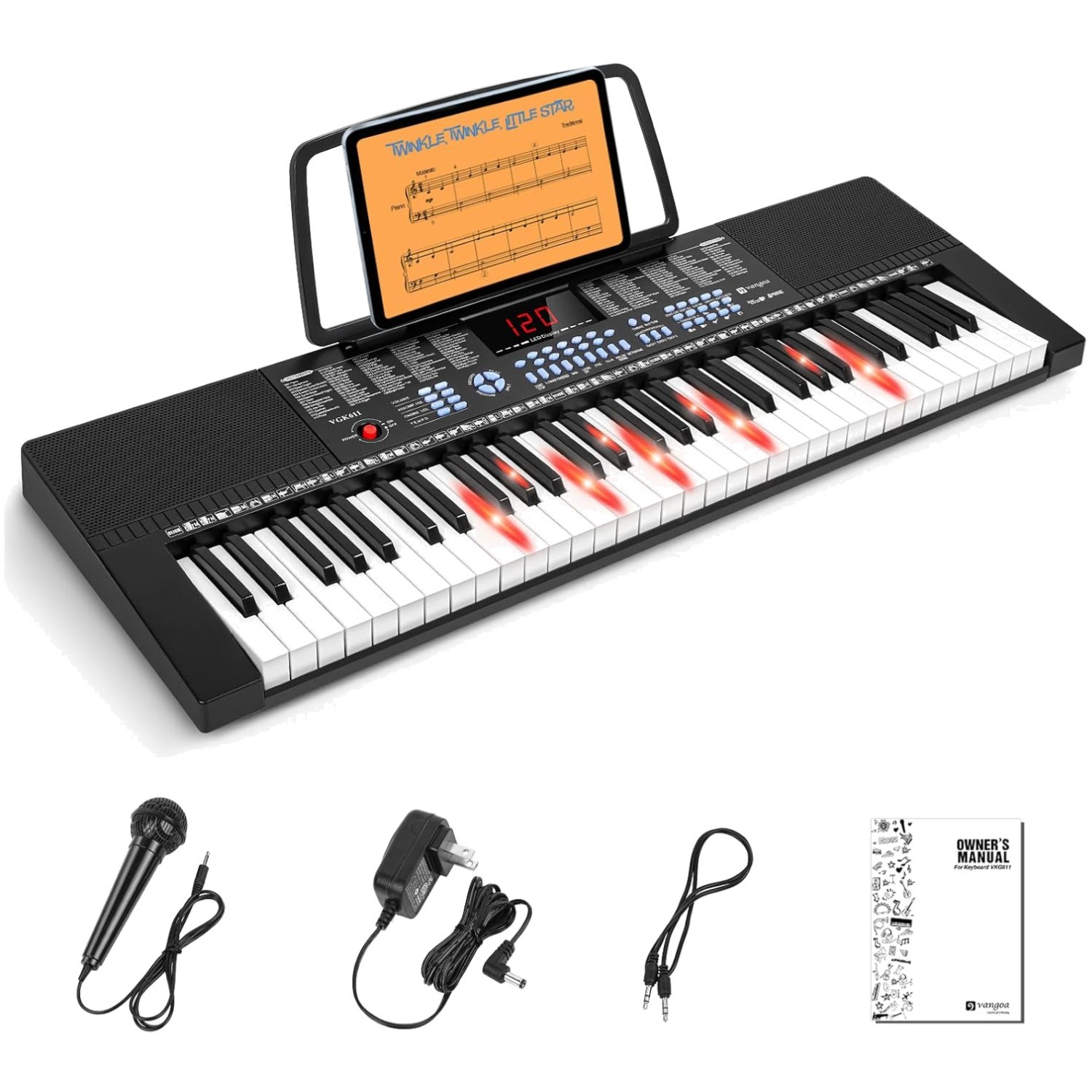 Durable 61-Key Keyboard with Teaching Modes