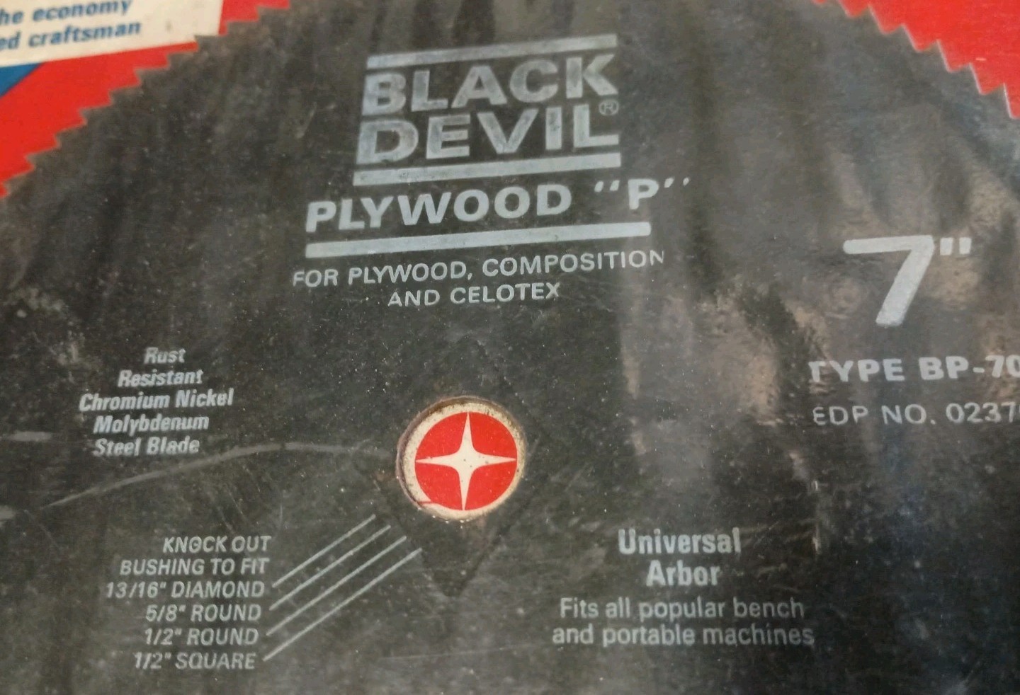 Two (2) 7" Plywood, Composition And Celotex Blade, Century, Black Devil