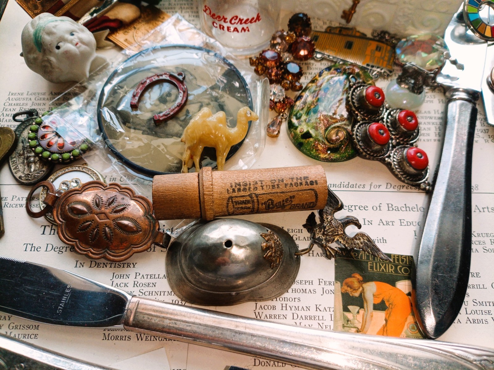 Old Vtg. Collectible "FOUND OBJECTS" Eclectic Oddities Lot SUMMER SALE FREE SHIP