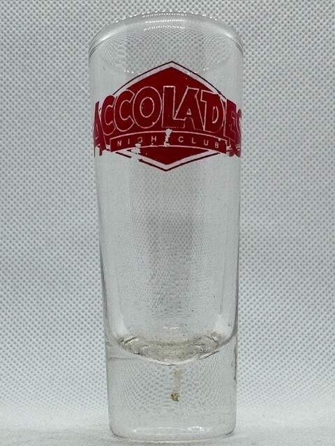 Accolades Night Club Tall Clear Shot Glass check paint