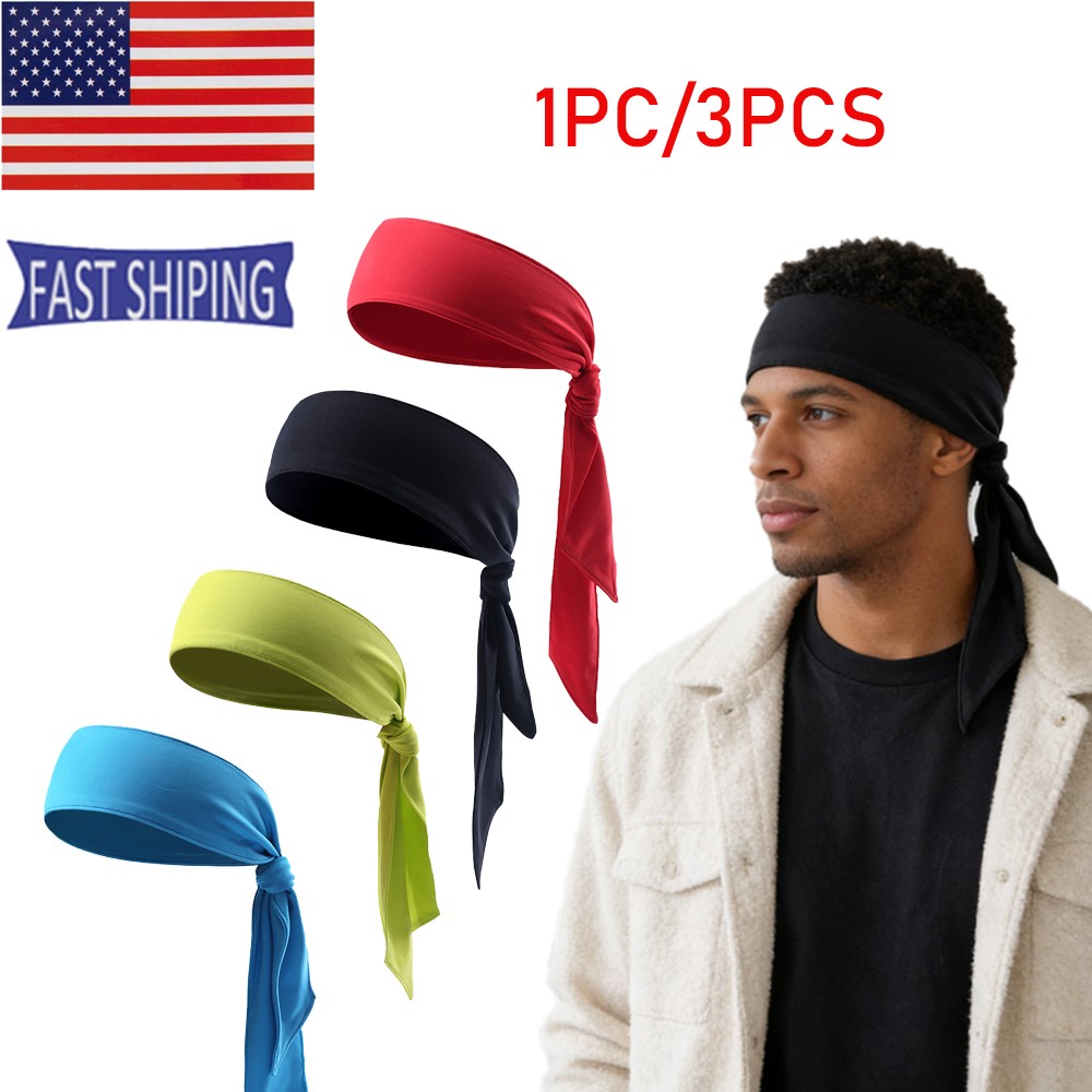 Sports Ninja Headbands for Men Women Adjustable Absorb Sweat Runing Yoga Sports