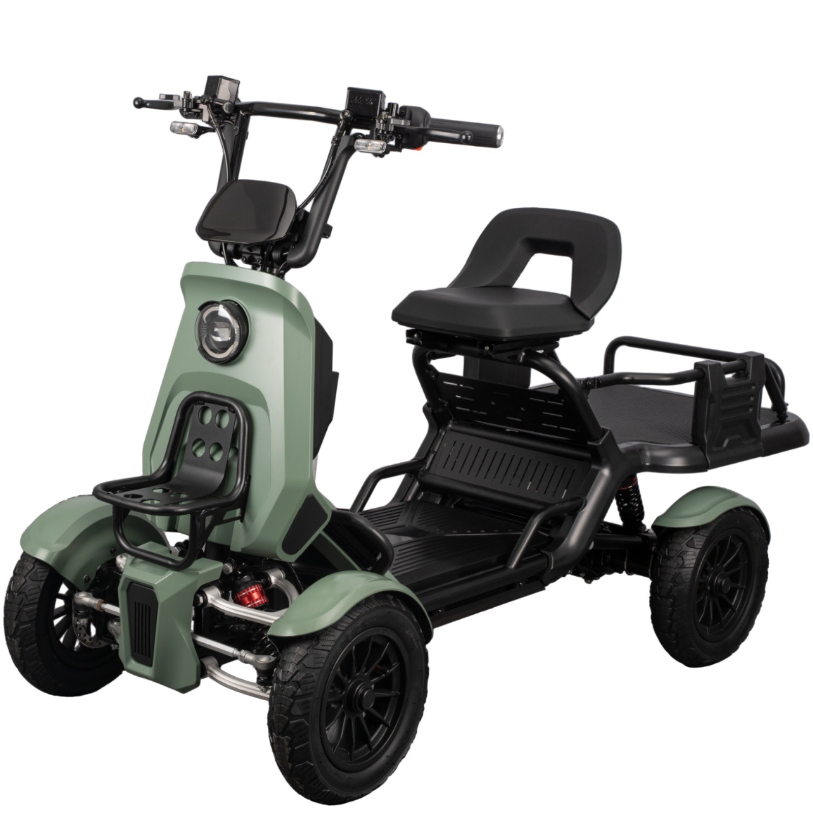 500W All Terrain 4 Wheel Mobility Scooter 48V Hill Assist Safety Lights - Green