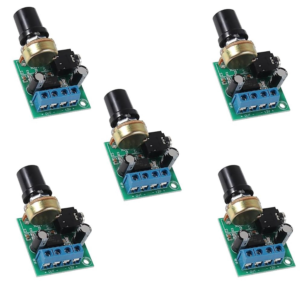 5pcs LM386 Mini Audio Amplifier Board DC 3-12V Volume Adjustable Control LM38...