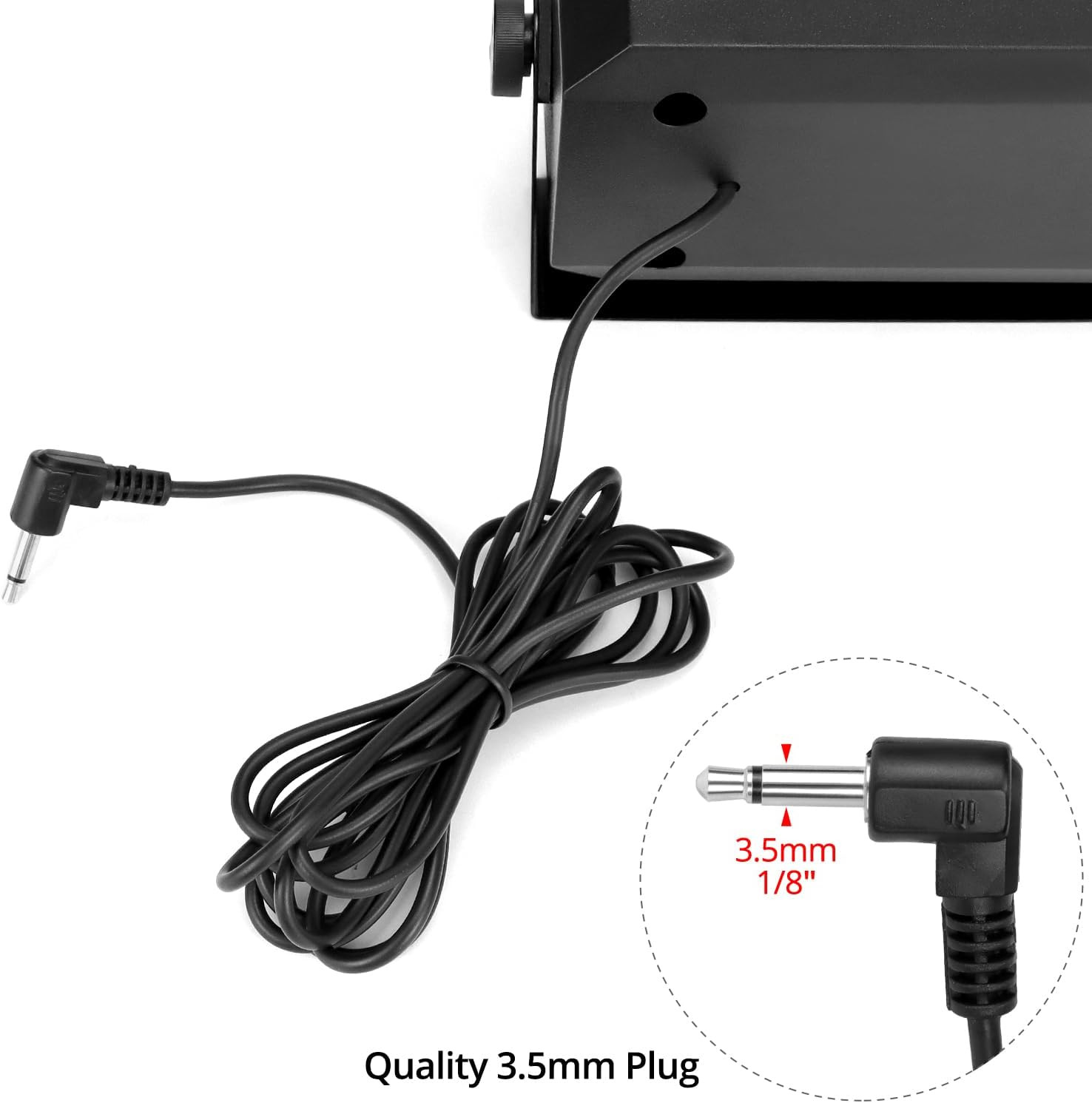 QWORK 5W External Communications Speaker - 2 Pack 8 Ohms with 3.5Mm Plug for Ham