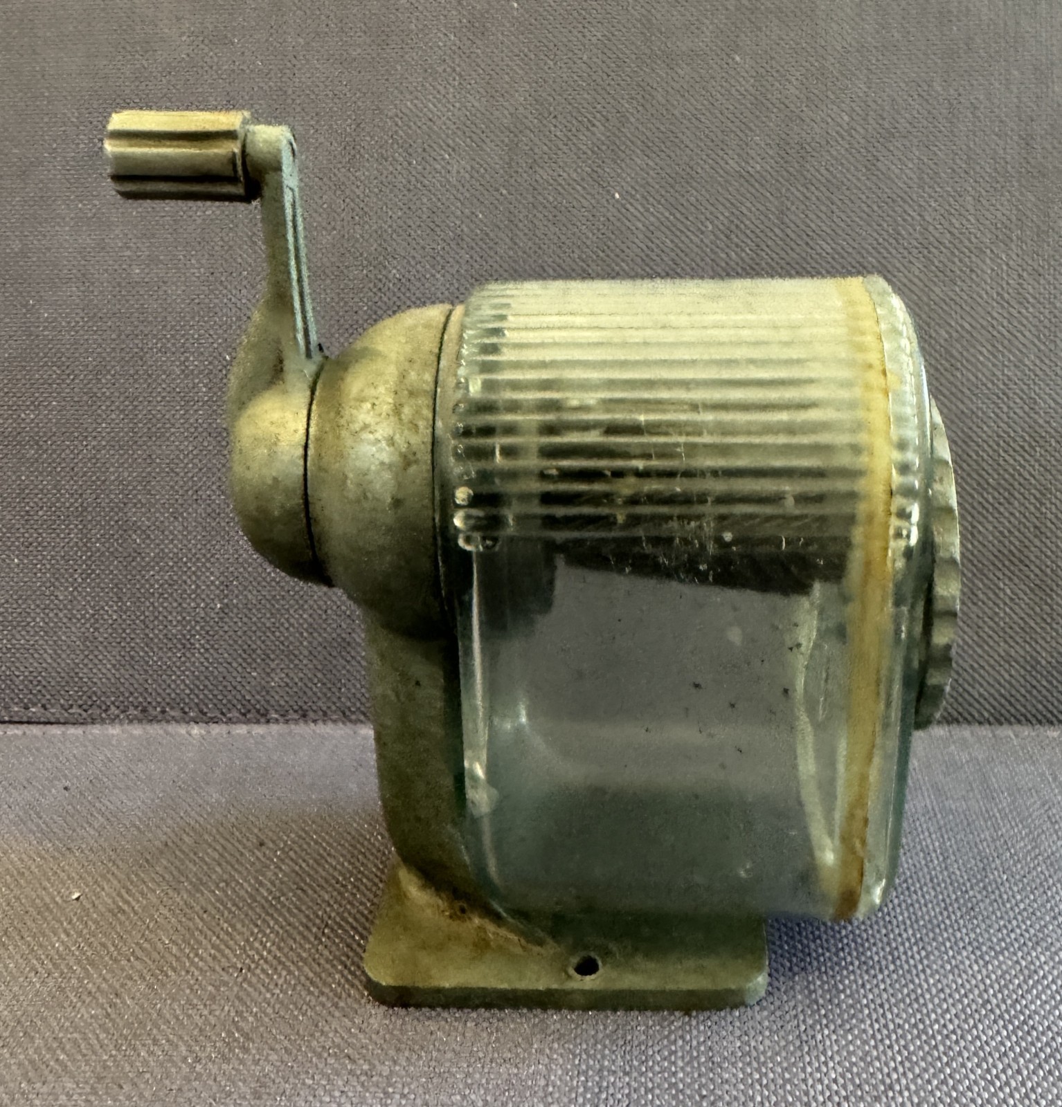 Vintage Pencil Sharpener Dixon Pointer No. 15 Translucent Hopper Working