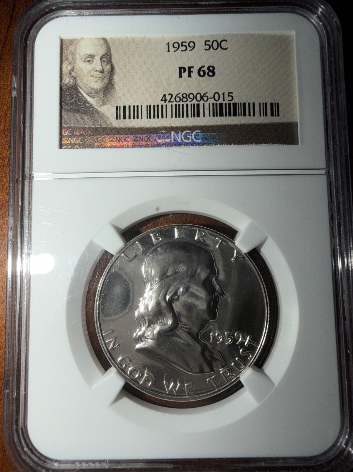 1959 Proof Franklin Half Dollar 50c NGC PF-68