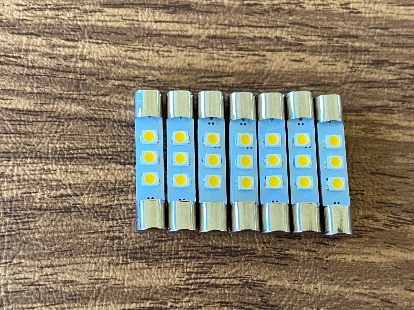 7 New Warm White 12V Fuse Lamp LED Light Bulbs for JVC Realistic