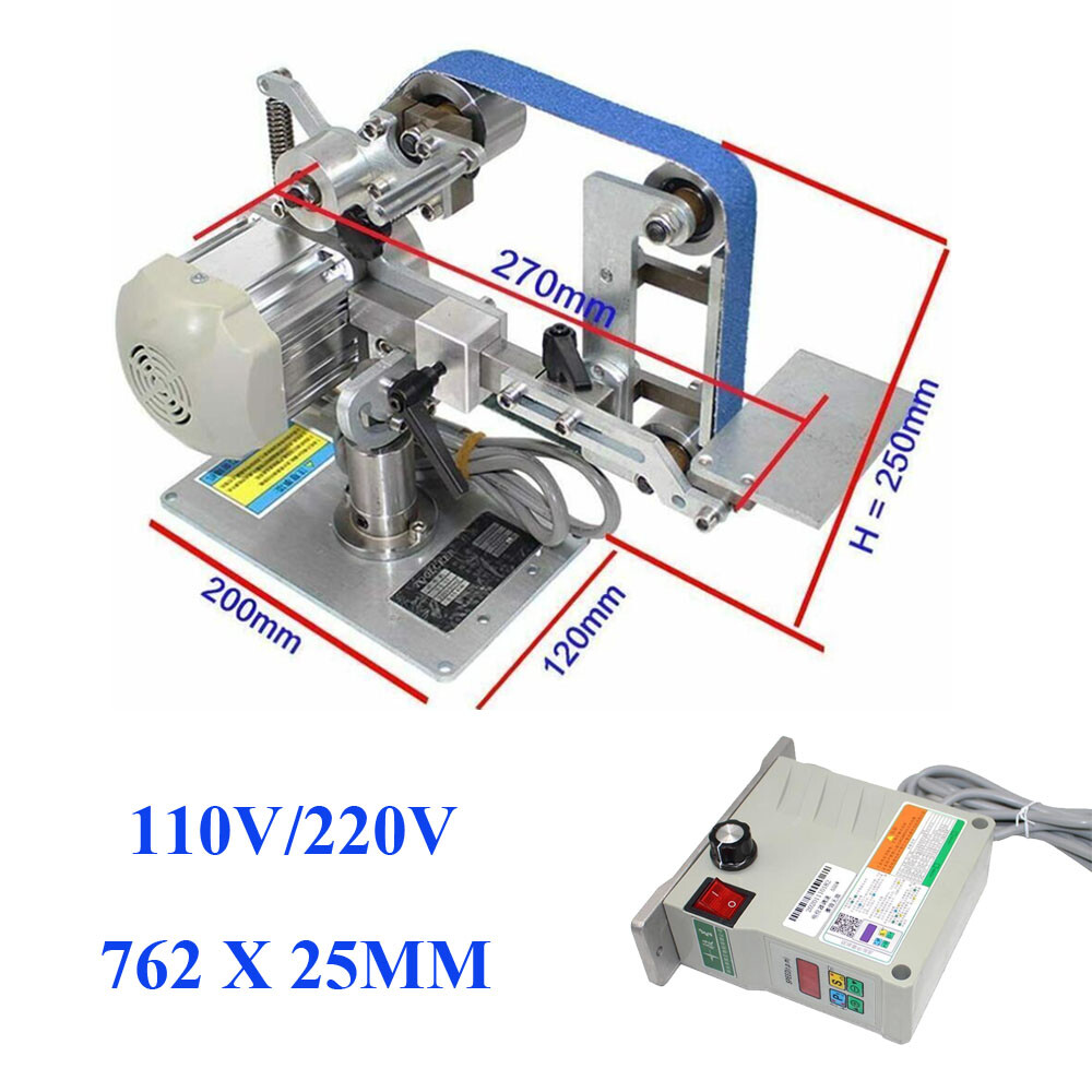 Brushless Abrasive Belt Machine 30x1Inch Belt Sander Polisher Sharpener Grinder.