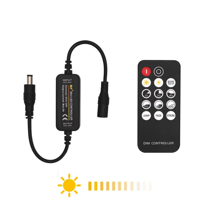 LED Strip Dimmer Remote Control Switch Controller For 12V 24V LED Tape Light