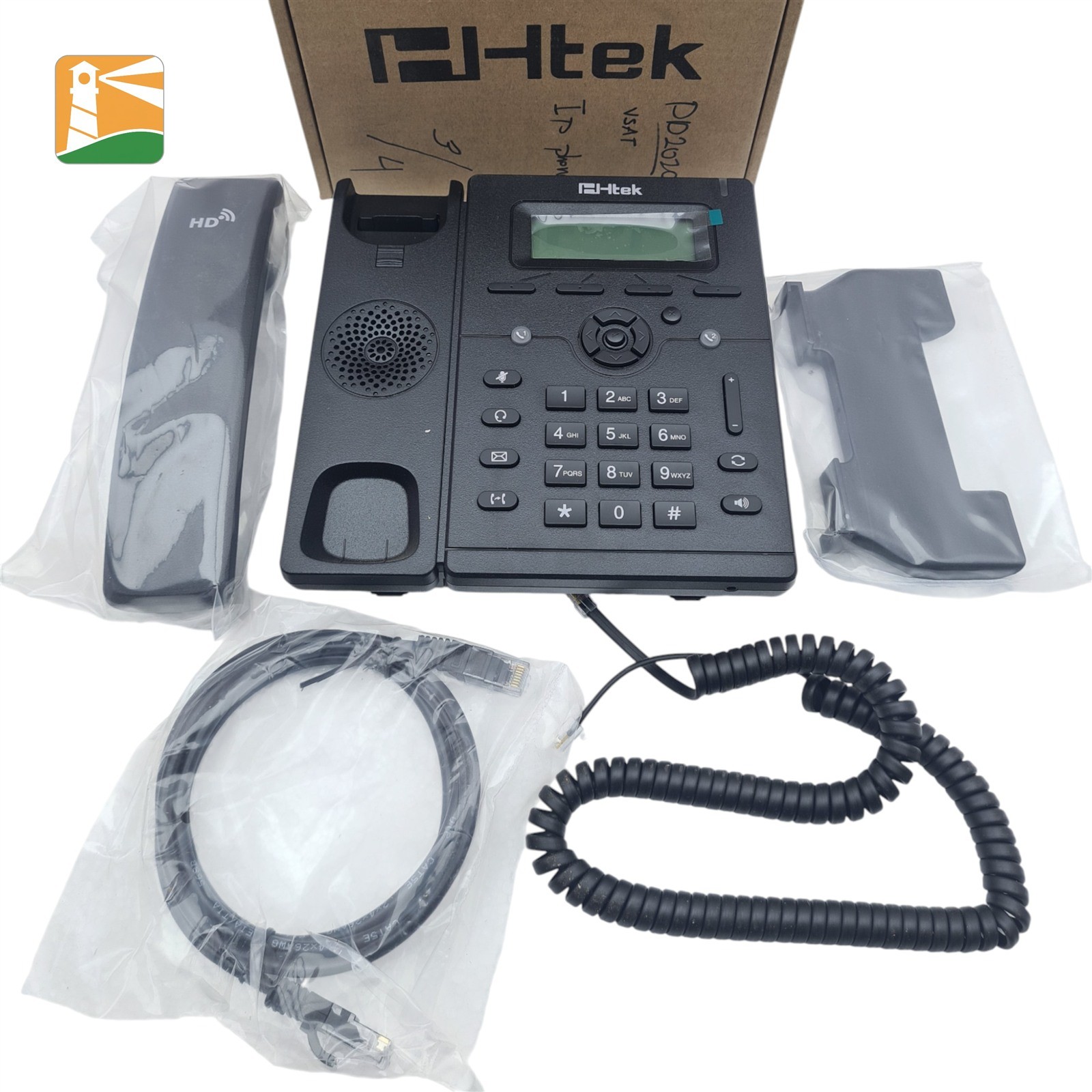 Htek UC902M Enterprise IP Phone. HD Audio. Dual Ethernet Ports