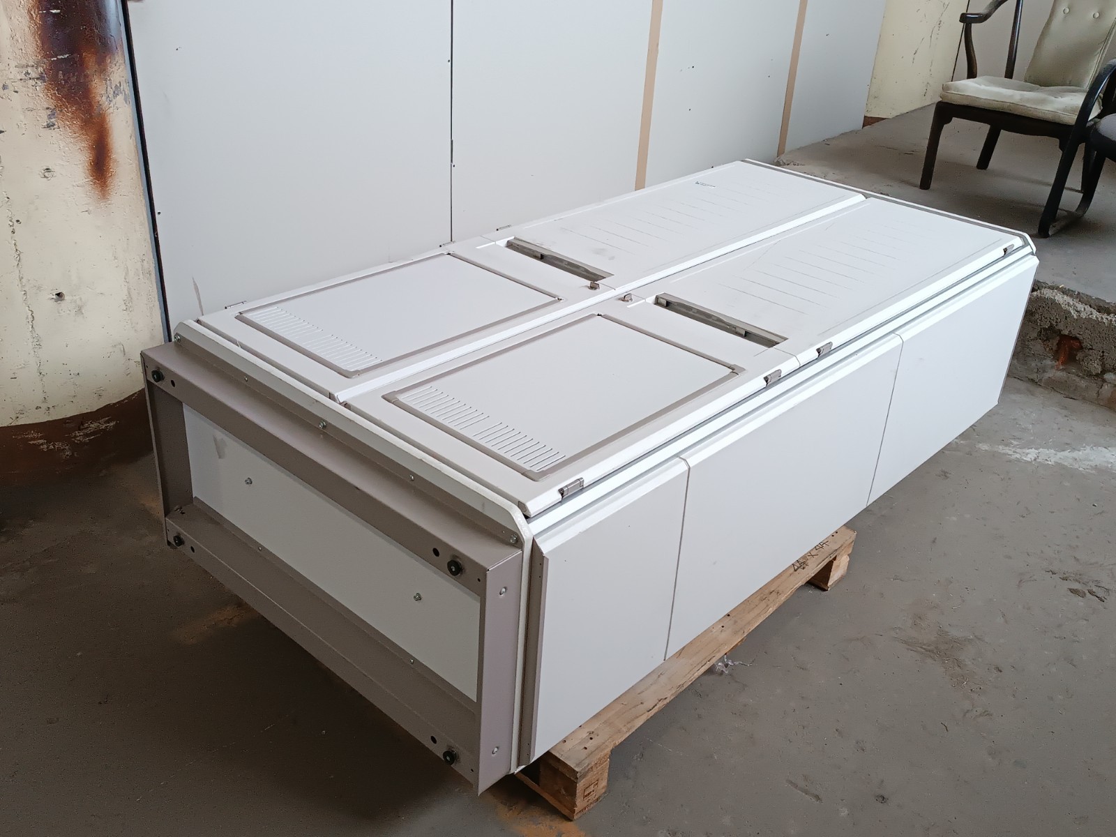 Metro Starsys tall medical storage cabinet w/ catheter holders, 90x44x24 inches