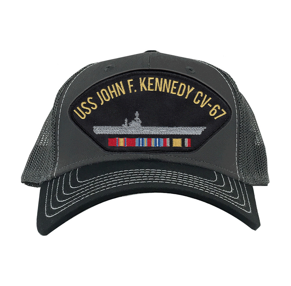 USS John F. Kennedy CV-67 Iraq Gray Mesh Cap Officially Licensed