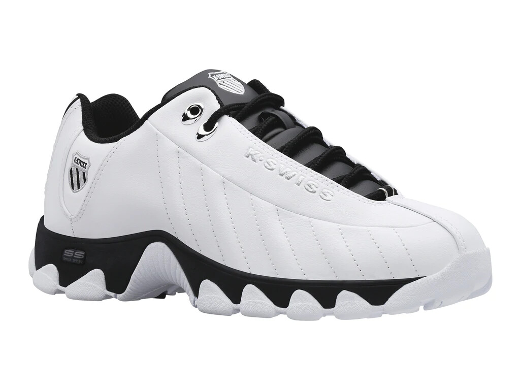 Men's K-Swiss ST329 CMF Leather Sneaker Shoes 03426-102 White/Black Brand New