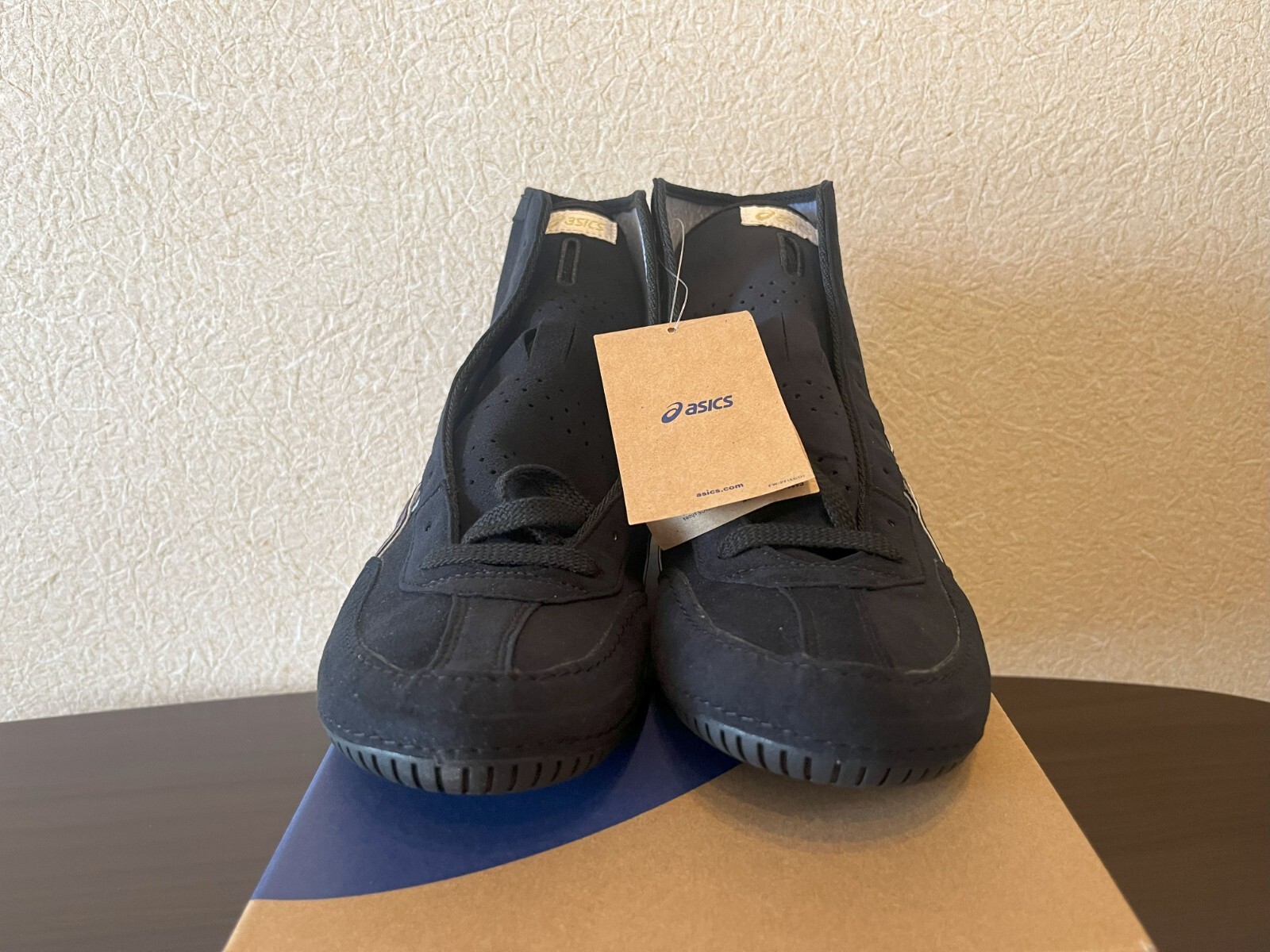【Shoe bag included】 Asics Wrestling Shoes EX-EO 1083A001 Black x Purple x Silver