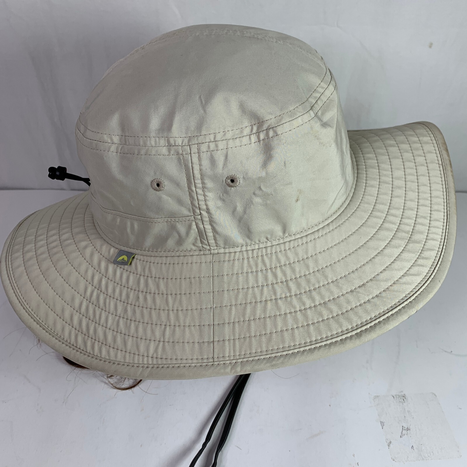 Solar Eclipse Tan Sun Bucket Hiking Safari Fishing Hat w/ Chin Strap