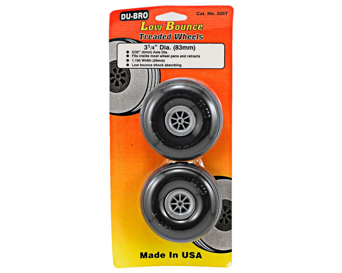 DuBro 3-1/4" Treaded Wheels (2) [DUB325T]