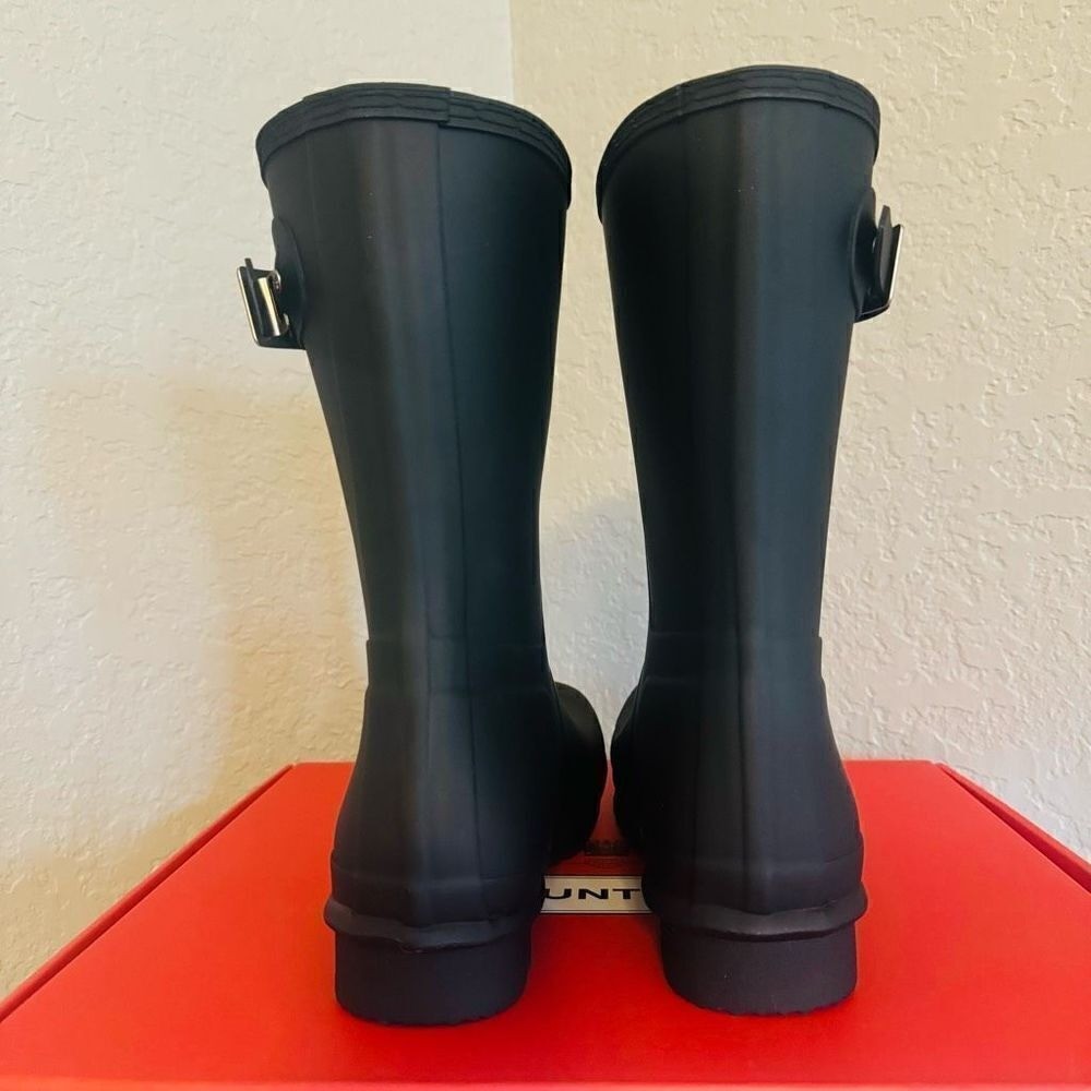 HUNTER Men's Original Short Waterproof Rain Boot, Rubber Black, Size 12, NWT