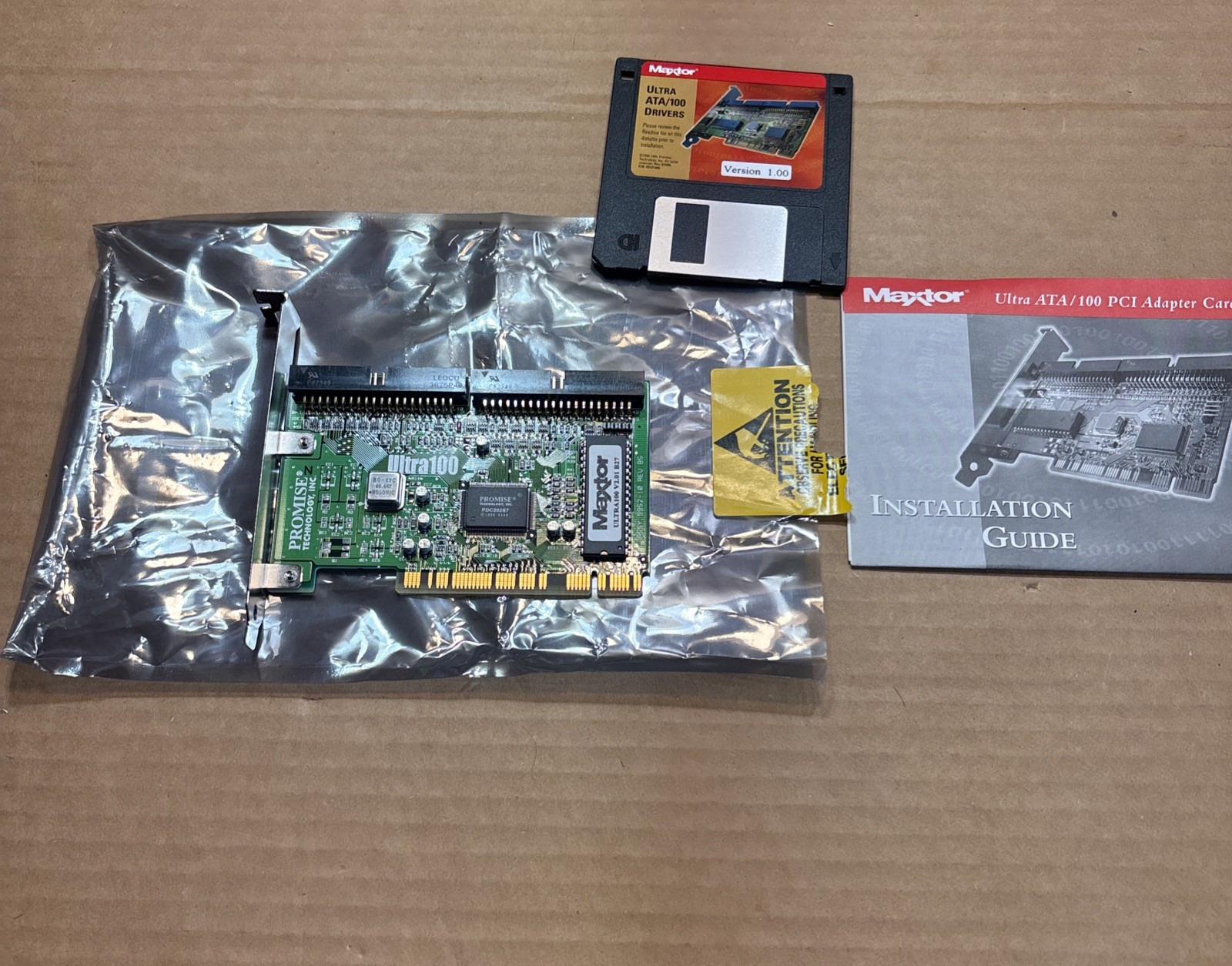 BRAND NEW MAXTOR Ultra ATA /100 PCI Adapter Card.