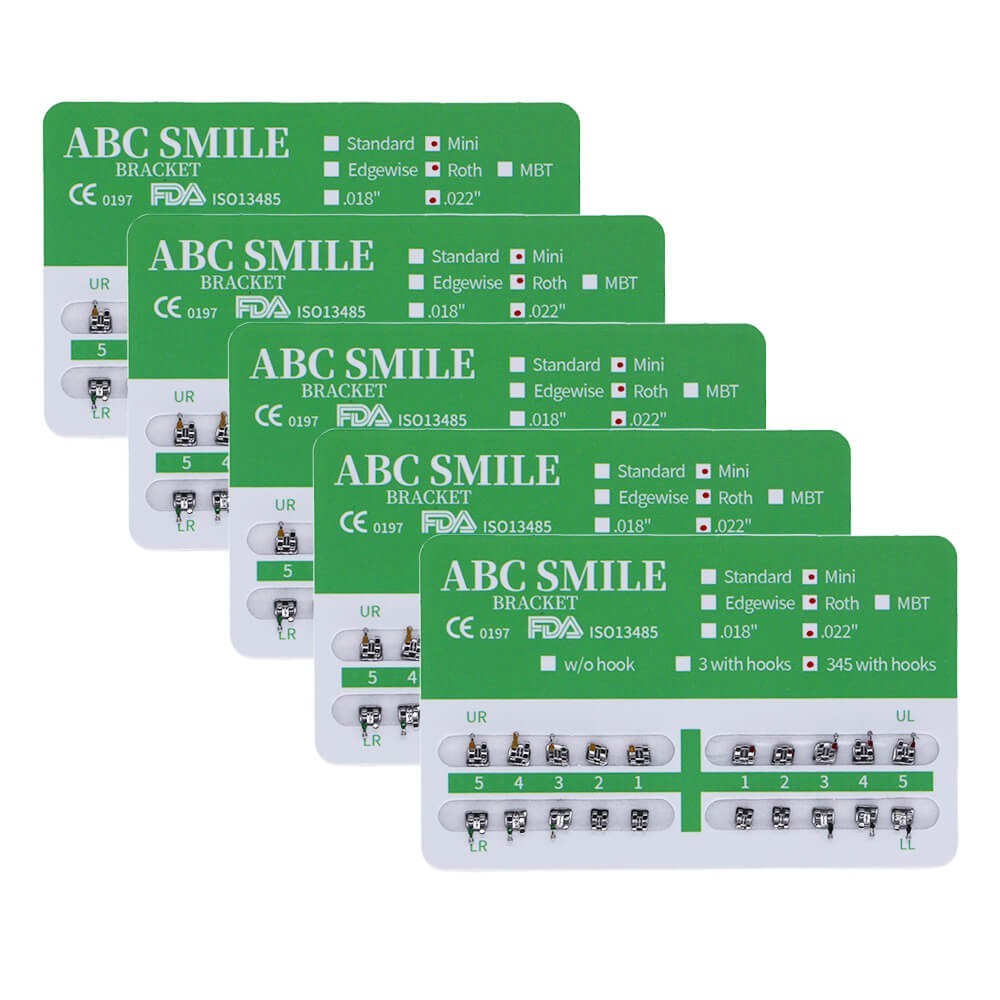 1 Pack Dental Monoblock Metal Bracket Brace Mini Roth 022 345 Hooks 20Pcs/kit