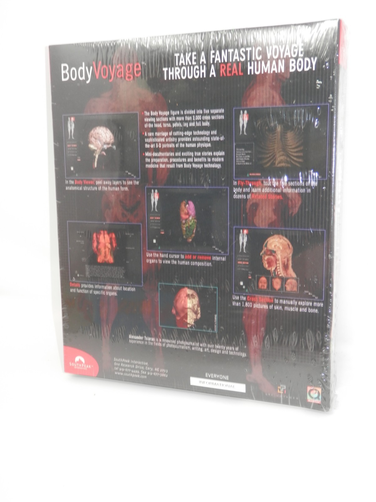 Body Voyage 3D Tour Real Human Body Big Box Software Mac Win 1997 CD-ROM SEALED
