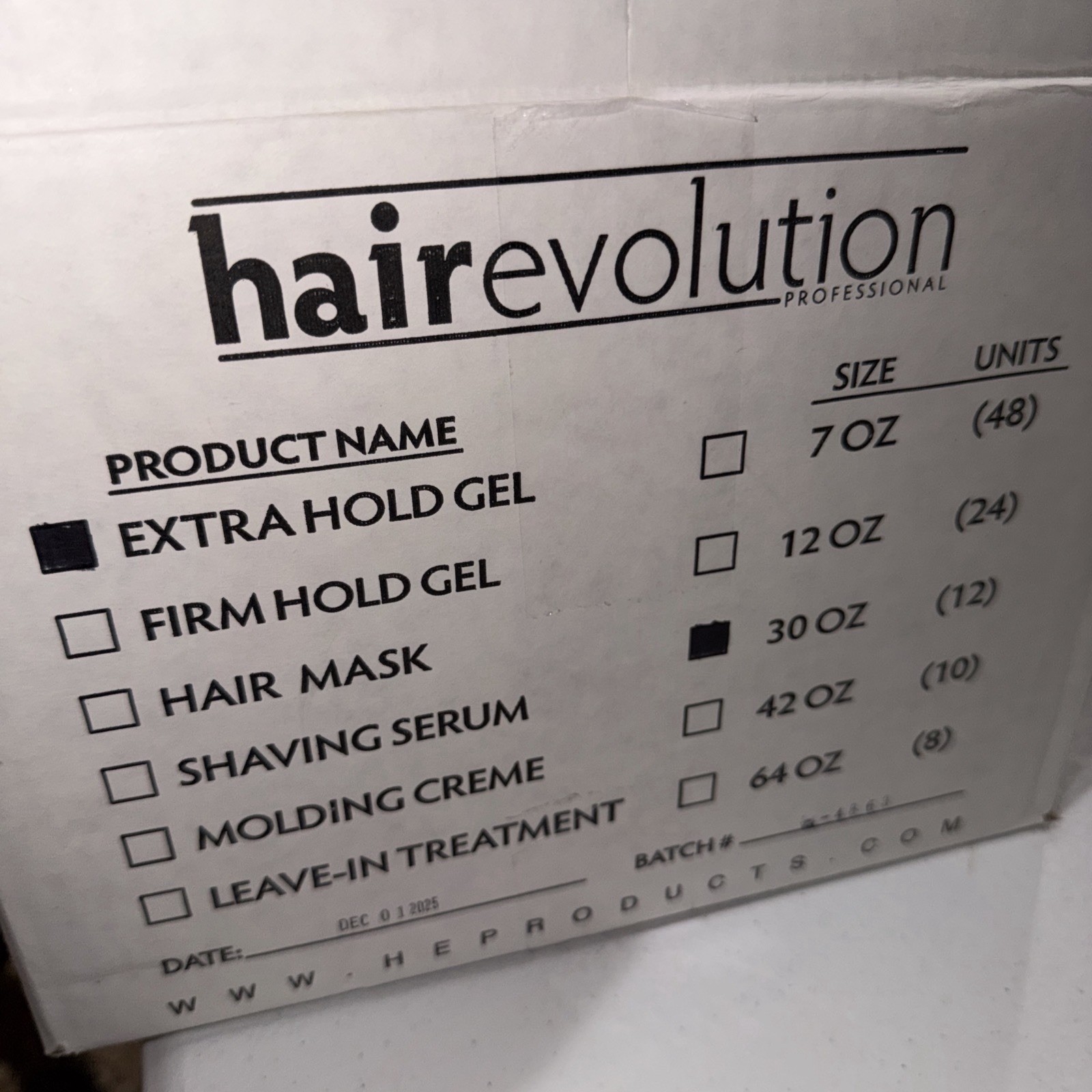 Hair Evolution extra Hold Gel 30 Oz.