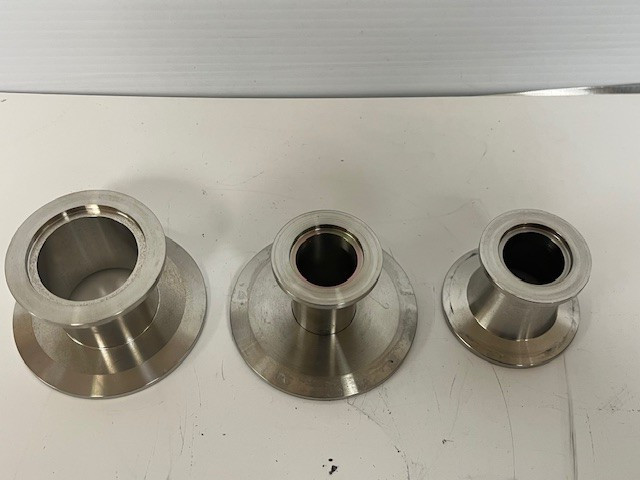 LOT OF 3 SS KF ADAPTERS, KF-50 to KF-40, KF-50 to KF-25, KF-40 to KF-25,