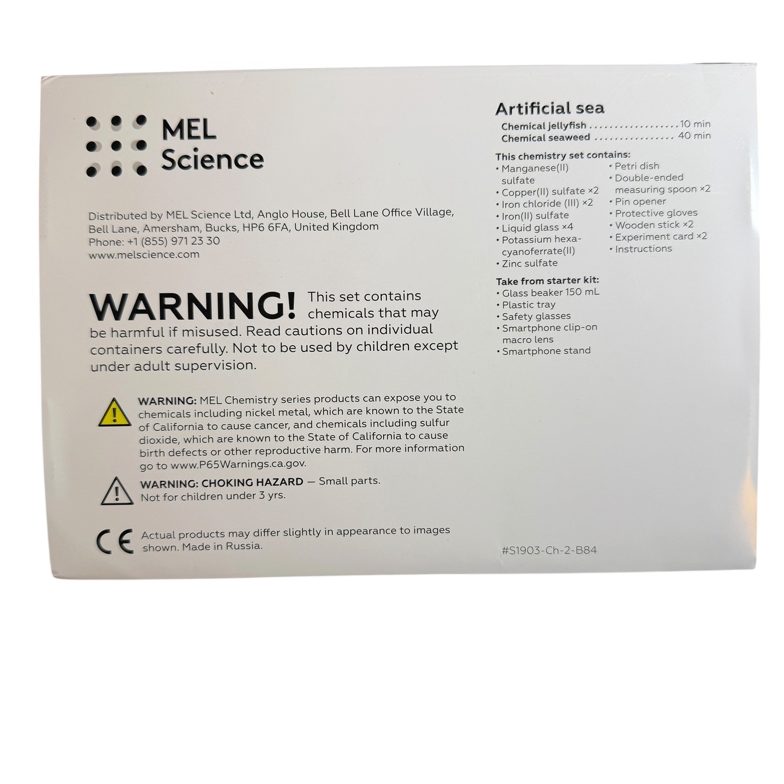 MEL Chemistry Artificial Sea Science Experiment Kit STEM Educational Activity
