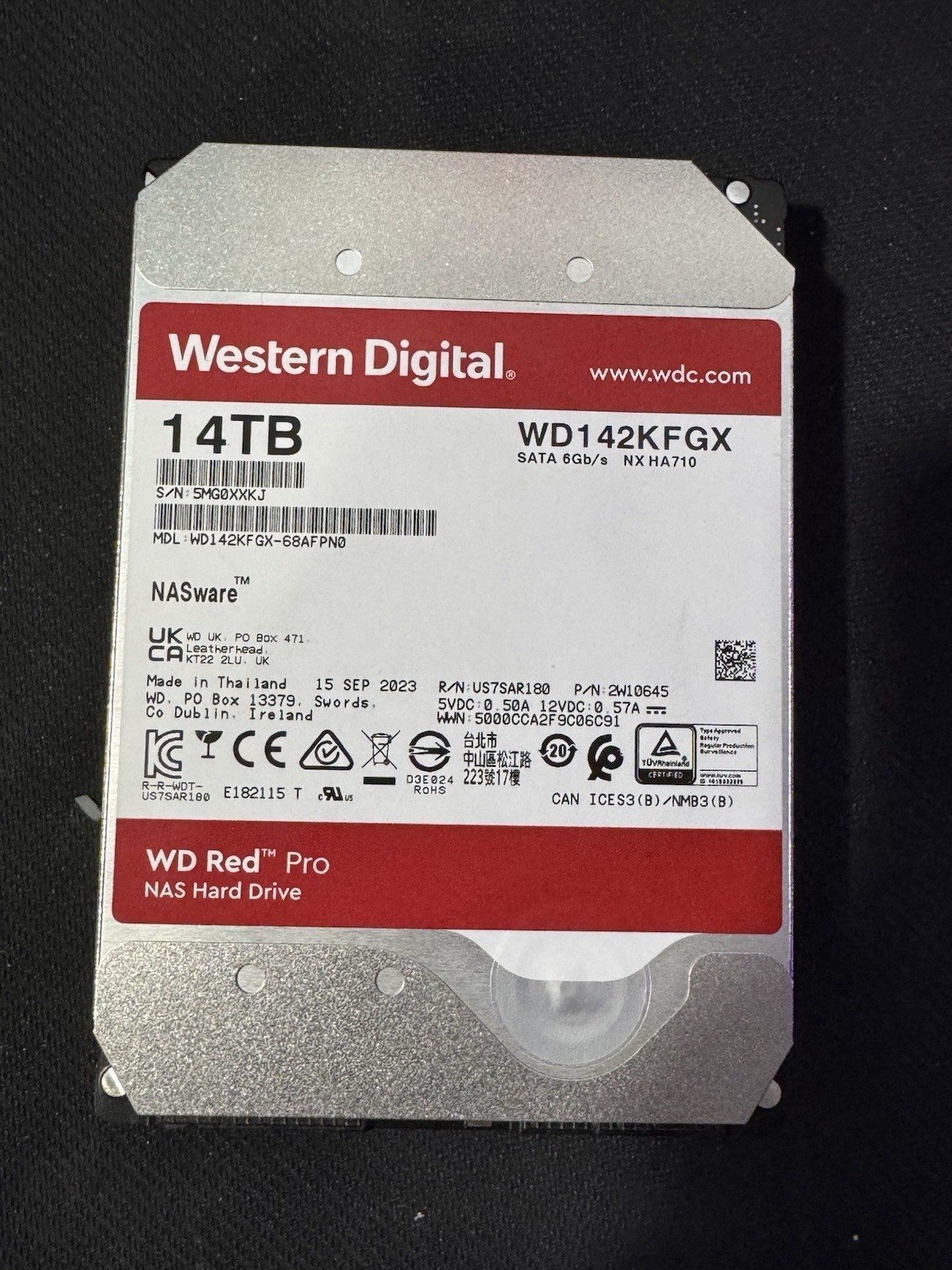 NOTpower on WD Red WD142KFGX - 14 TB - 7200 RPM - 512 MB - 3.5'' -Serial ATA III