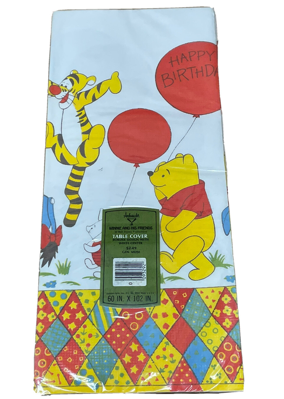 1980 HALLMARK Winnie The Pooh TABLE CLOTH TABLE COVER 60” X 102” USA *NEW 2 Pk*