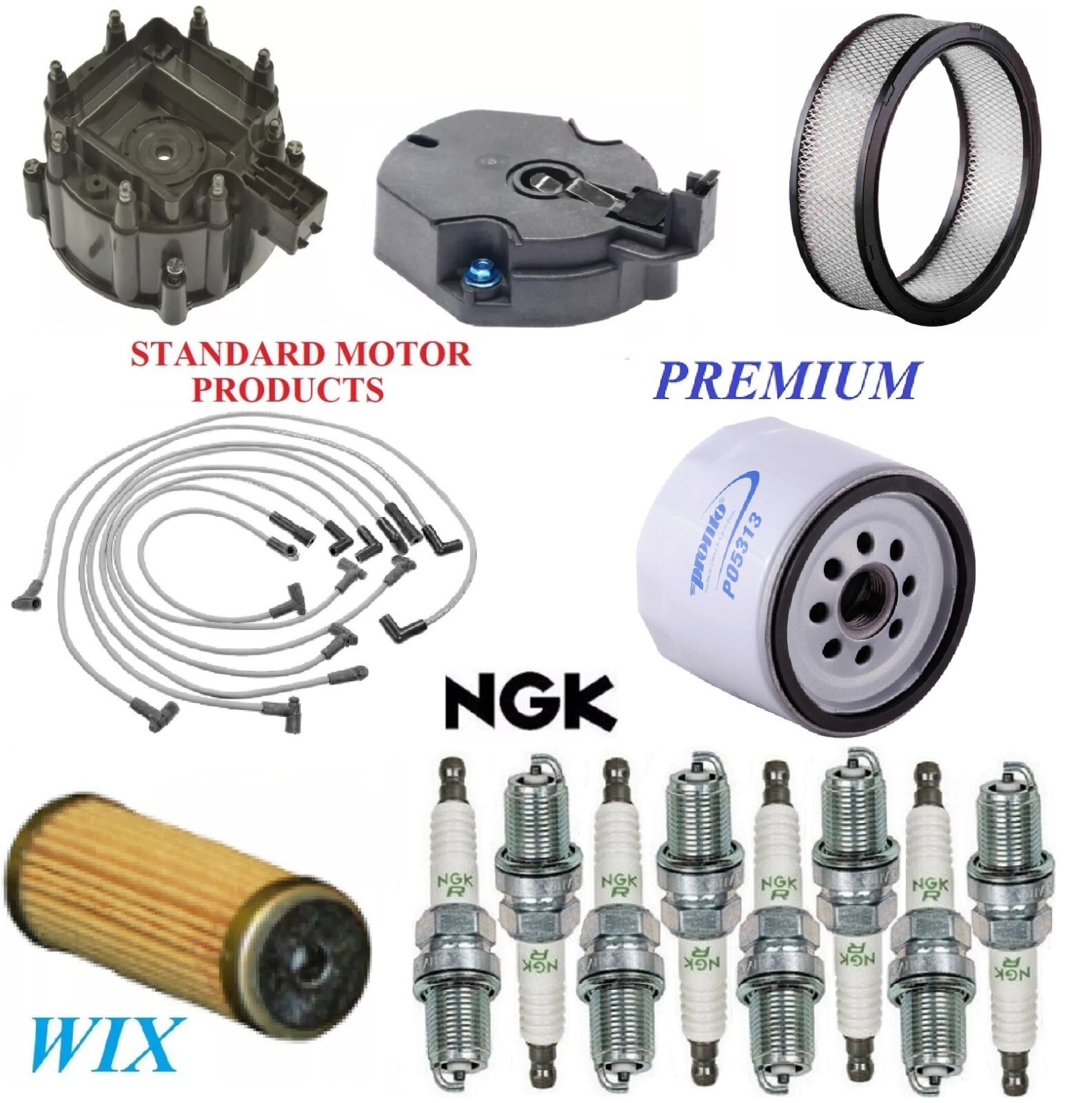 Tune Up Kit Filter Cap Wire Spark Plugs For PONTIAC PARISIENNE V8 5.0L 1983-1985