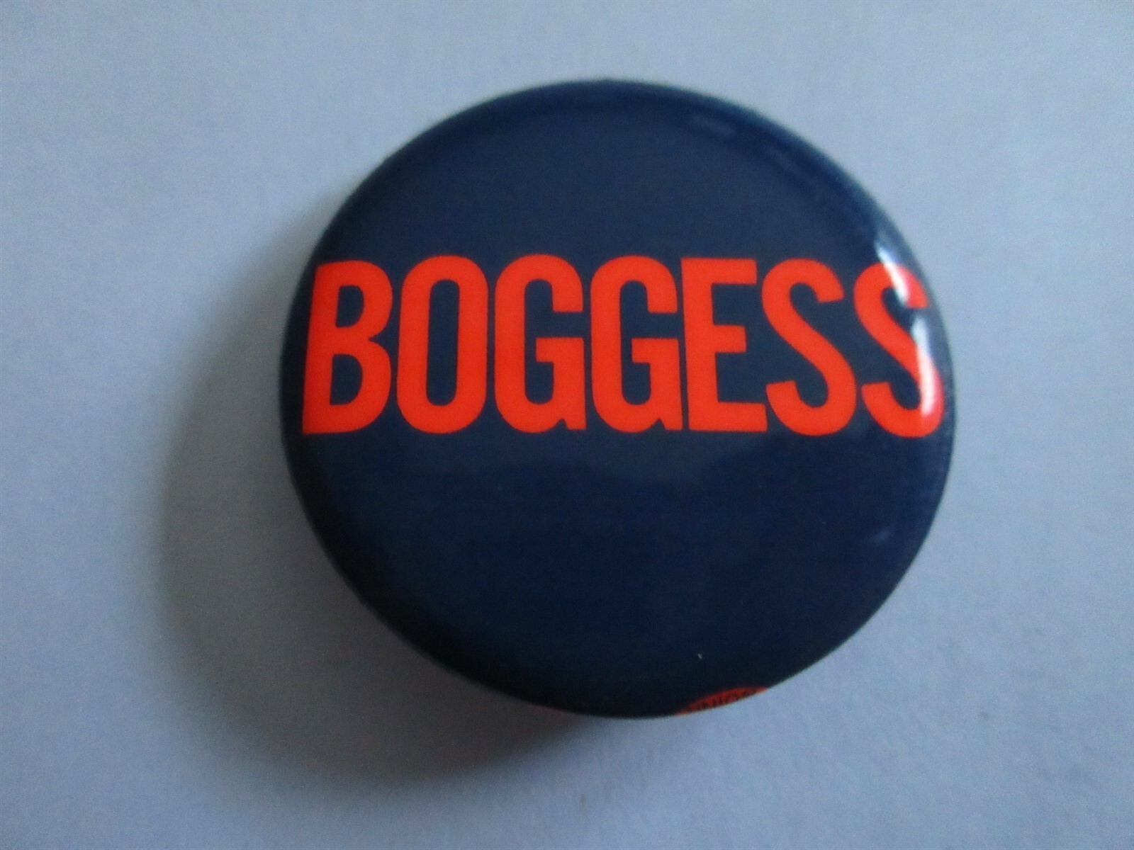 Vintage BOGGESS 1.5" Campaign Pin