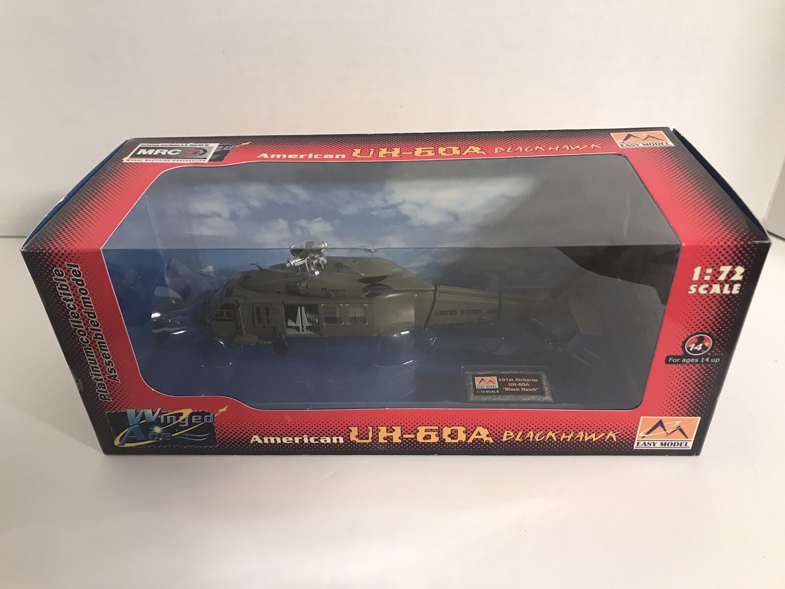 MRC Winged Ace UH-60A Black Hawk Helicopter - 1:72 Scale - New! Good Condition!