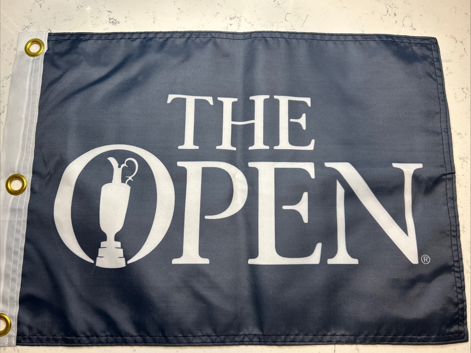 BRITISH OPEN THE OPEN GOLF PIN FLAG WITH GROMMETS FREE SHIP TIGER AUTOGRAPHS