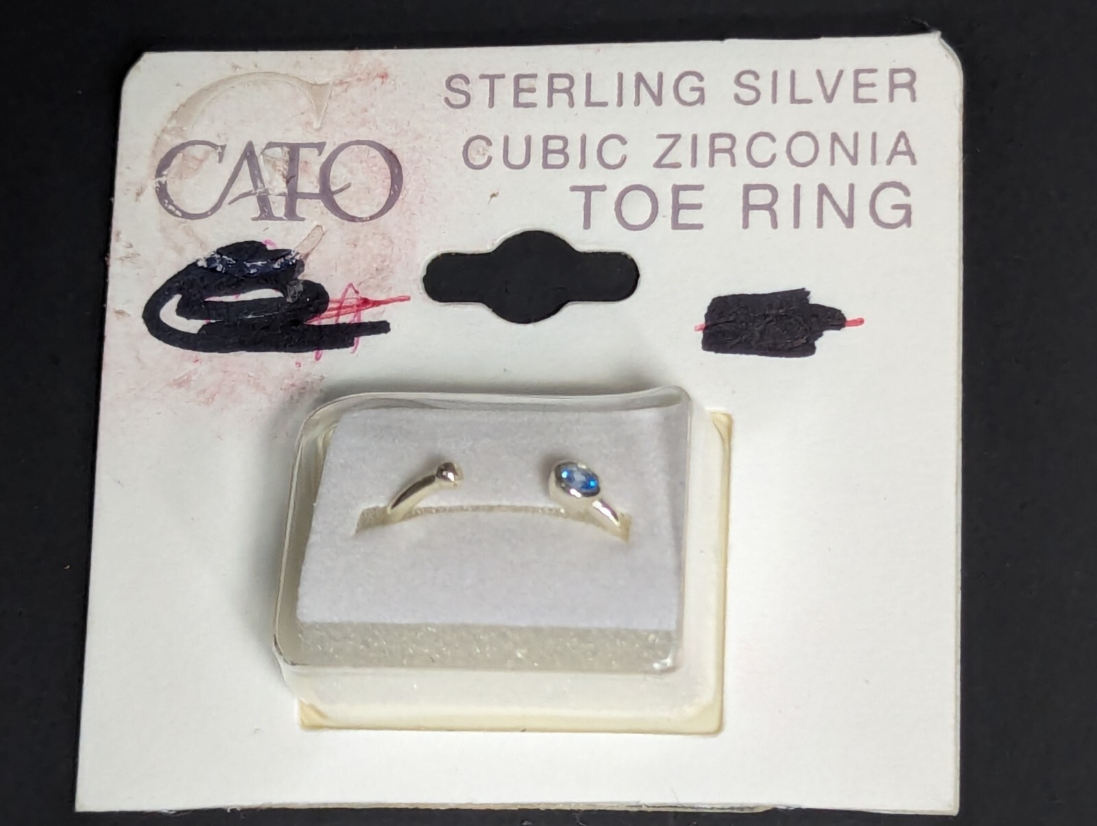 Cato Sterling Silver Blue Cubic Zirconia Toe Ring